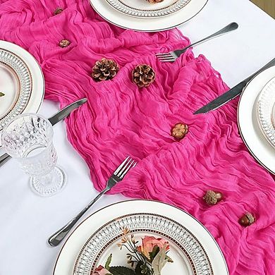 Cheesecloth Table Runner Boho Gauze Soft Sheer Fabric 8 Pack