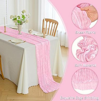 Cheesecloth Table Runner, Boho Gauze Fabric, Rustic Decor for Weddings & Parties