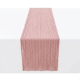 Cheesecloth Table Runner Boho Gauze Soft Wrinkled Fabric