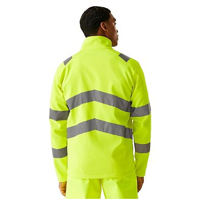 Regatta Professional Mens Pro Contract Ablaze Hi-Vis 2 Layer Soft Shell Jacket