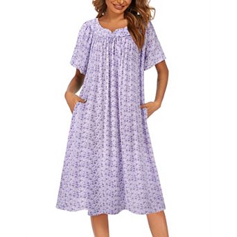 Ekouaer Womens House Dresses with Pockets Pleated Mumu Dress Cooling