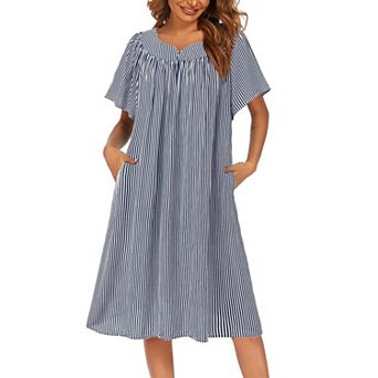 Ekouaer Womens House Dresses with Pockets Pleated Mumu Dress Cooling