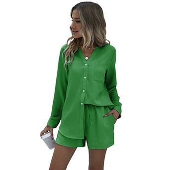 Ekouaer Vacation Outfits for Women Lounge Sets Two Piece Loungewear Everyday Maching and Drawstring