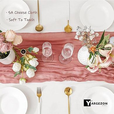 Cheesecloth Table Runners Boho Gauze Fabric for Wedding & Party Decor