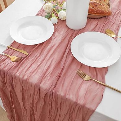 Cheesecloth Table Runners Boho Gauze Fabric for Wedding & Party Decor