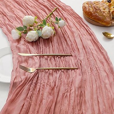 Cheesecloth Table Runners Boho Gauze Fabric for Wedding & Party Decor
