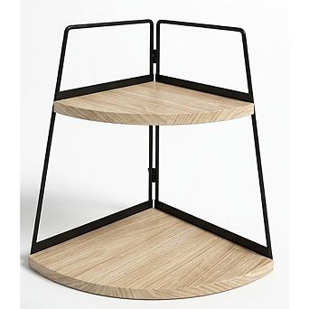 2 tier Wooden Counter Organizer, Bathroom & Vanity Storage Shelf