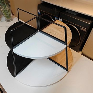 2-Tier Wooden Counter Organizer, Bathroom & Vanity Storage Shelf