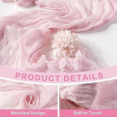 Cheesecloth Table Runners Semi-Sheer Boho Fabric for Wedding & Party Decor