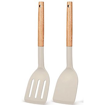 2-Pack Silicone Cooking Spatulas, Heat-Resistant, Nonstick