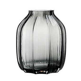 Glass Vase 8" Striped Design Home Decor Centerpiece