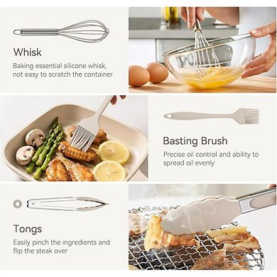 28-Piece Silicone Cooking Utensil Set, Heat-Resistant, Food-Grade, Nonstick Safe