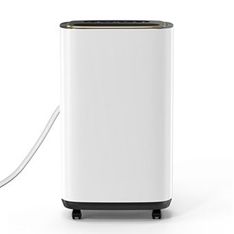50 pt. 4500 sq.ft. Portable Dehumidifier in White, with Bucket, Drain Hose, 24H Timer, Child Lock