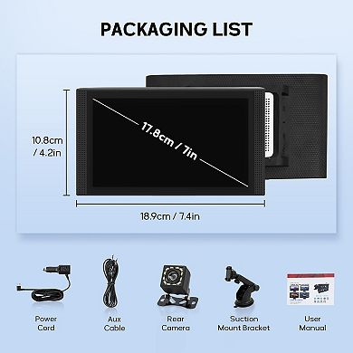 7" Android Auto & Apple CarPlay Digital Media Receiver with HD Rear Camera