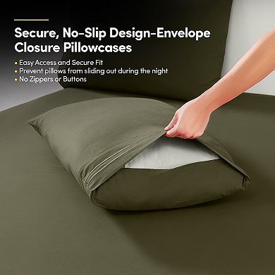 Sweet Home Collection Essentials Ultra-Soft Double Brushed Microfiber Bed Sheet Set, 4-Piece