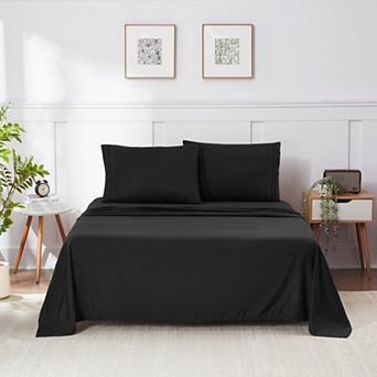 Sweet Home Collection Essentials Ultra-Soft Double Brushed Microfiber Bed Sheet Set, 4 pc