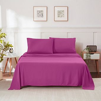 Sweet Home Collection Essentials Ultra-Soft Double Brushed Microfiber Bed Sheet Set, 4 pc