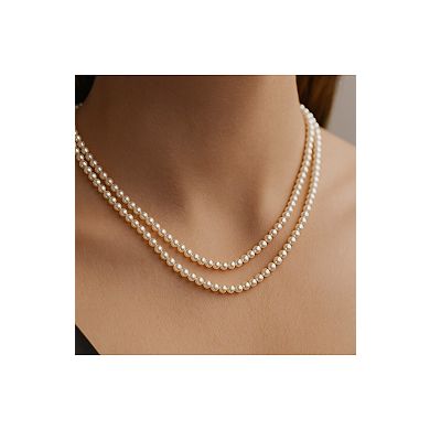 Double Strand Pearl Necklace