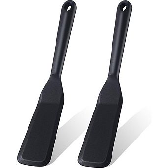 2-Pack Silicone Omelet Turner Heat-Resistant, Thin Flexible Spatula