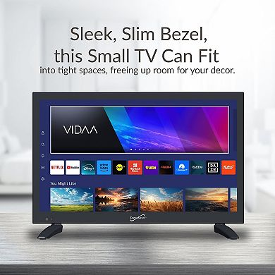 Supersonic 19" VIDAA ACDC Compatible LED Smart TV with Built-In WiFi