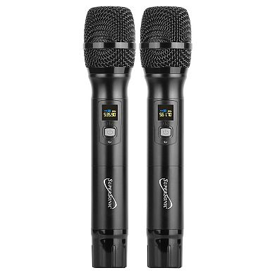Supersonic UHF Dual Fixed Channel Professional Wireless Microphone