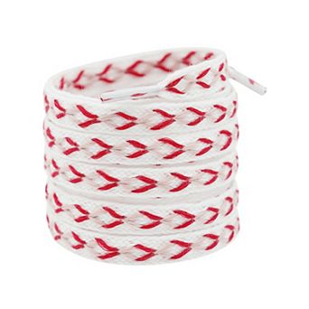 2 Pairs 0.47'' Wide Contrast Color Flat Fat Braided Twist Woven Shoelaces 70.9"