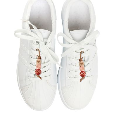 Argyle Pattern Beads Shoelace Charms 1 Pair