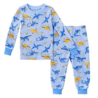 Kids Boy Long Sleeve Pajamas Set Snug Fit Soft & Comfortable Sleepwear Sets