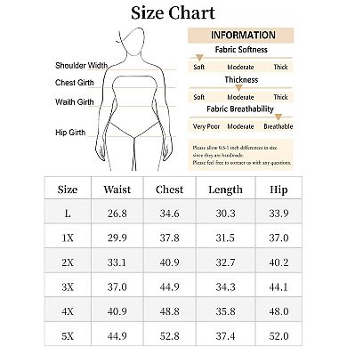 Women's Plus Size 1 Piece Swimsuits Push Up Swimwear Beach Party Bathing Suits