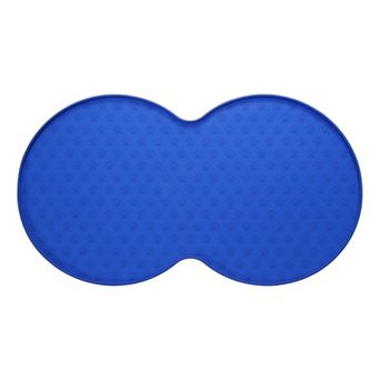 1 pc Dog Food Mat Pet Feeding Mat Non-Slip Double Circle Style Waterproof