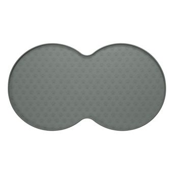 1 pc Dog Food Mat Pet Feeding Mat Non-Slip Double Circle Style Waterproof