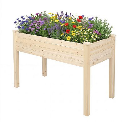 Tall Wooden Planting Frame with Raised Legs
