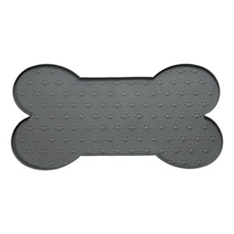 19.7 x 10.2 x 0.3" 1 pc Dog Food Mat, Bone Shaped Waterproof