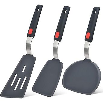 3 pc Silicone Spatula Set, Heat-Resistant, Flexible Cooking Utensils