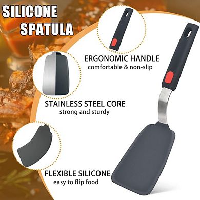 3-Piece Silicone Spatula Set, Heat-Resistant, Flexible Cooking Utensils