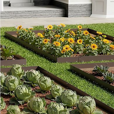 Steel Landscape Edging 5-Pack Rust-Resistant Bendable Garden Border