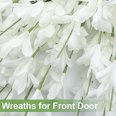 Year-Round Wildflower Wreath for Home Wedding