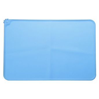 21.7 x 15 x 0.1" 1 pc Pet Feeding Mat Non-Slip Paw Print Style Waterproof