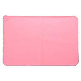 21.7 x 15 x 0.1" 1 pc Pet Feeding Mat Non-Slip Paw Print Style Waterproof