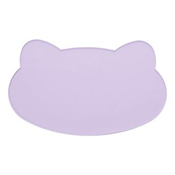 1 pc Cat Food Mat, Silicone Pet Feeding Mat Non-Slip Cat Shaped Waterproof