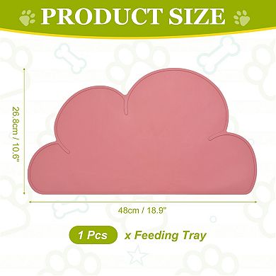 1Pc Silicone Pet Feeding Mat, Waterproof Dog Cat Food Bowl Placemat