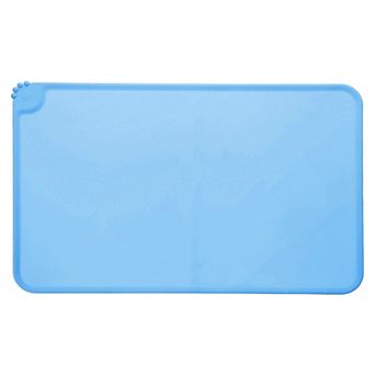 18.9 x 11.8 x 0.1" 1 pc Pet Feeding Mat Non-Slip Paw Print Style Waterproof