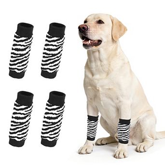 4 pc Dog Leg Warmers, Soft Dog Elbow Protector Sleeve Joint Protection
