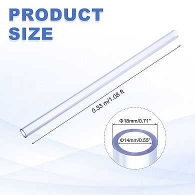 1Pc Clear Pipe, High Impact Rigid Tube Round Pipe Plastic Vinyl Tube