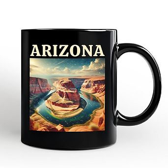 Scenic Arizona State Desert Canyon Vintage Mug, Horseshoe Bend Gift and Southwest Nature Souvenir