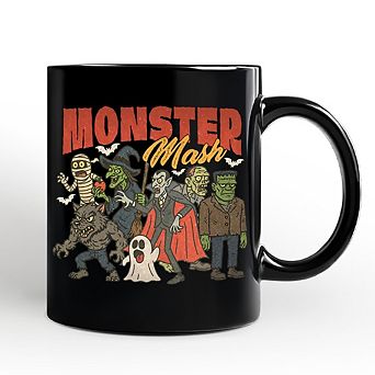Vintage Monster Mash Mug, Retro Halloween Friends Gift