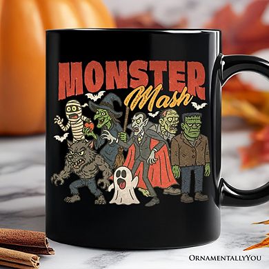 Vintage Monster Mash Mug, Retro Halloween Friends Gift