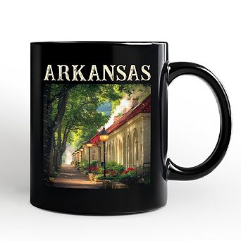 Vintage Arkansas State Hot Springs Mug, Bathhouse Row Gift and Scenic Landmark Keepsake Souvenir