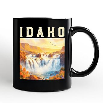 Majestic Idaho State Shoshone Falls Mug, Scenic Waterfall Gift and Nature Travel Souvenir