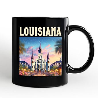 Artistic Louisiana State Cathedral Mug, St. Louis Landmark Gift and Holiday Keepsake Souvenir